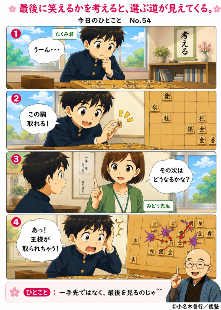 【今日のひとこと】最後に笑えるかを考えると、選ぶ道が見えてくる。