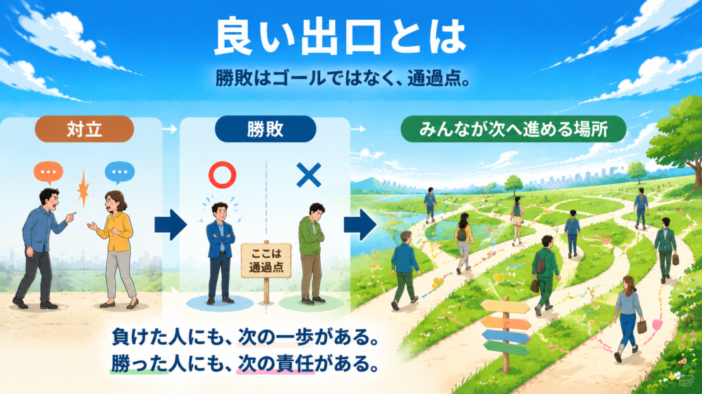 出口設計、良い出口