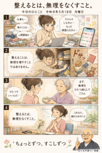 整えるとは、無理をなくすこと。